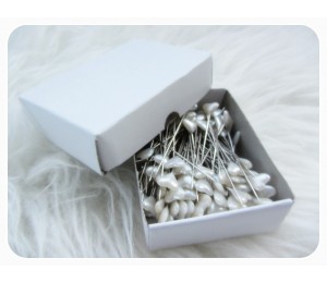 Stecknadeln Herzen Weiß